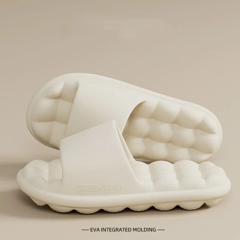 Zapatillas de verano antideslizantes de EVA para hombre y mujer, sandalias ligeras y acogedoras para el baño, zapatos para el hogar suaves para interiores, Unisex