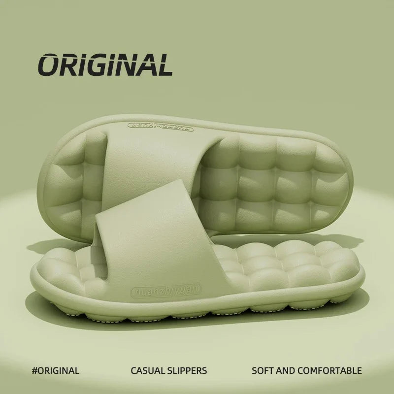 Zapatillas de verano antideslizantes de EVA para hombre y mujer, sandalias ligeras y acogedoras para el baño, zapatos para el hogar suaves para interiores, Unisex