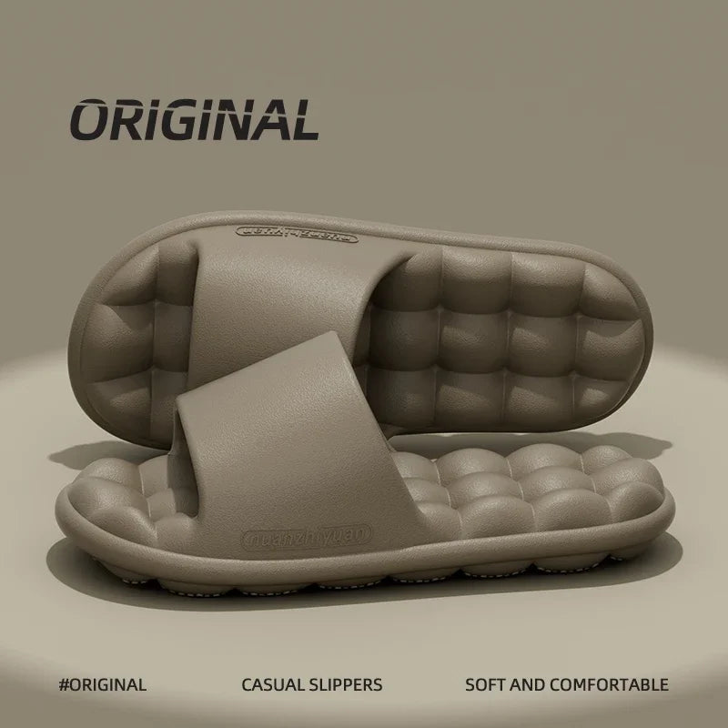 Zapatillas de verano antideslizantes de EVA para hombre y mujer, sandalias ligeras y acogedoras para el baño, zapatos para el hogar suaves para interiores, Unisex