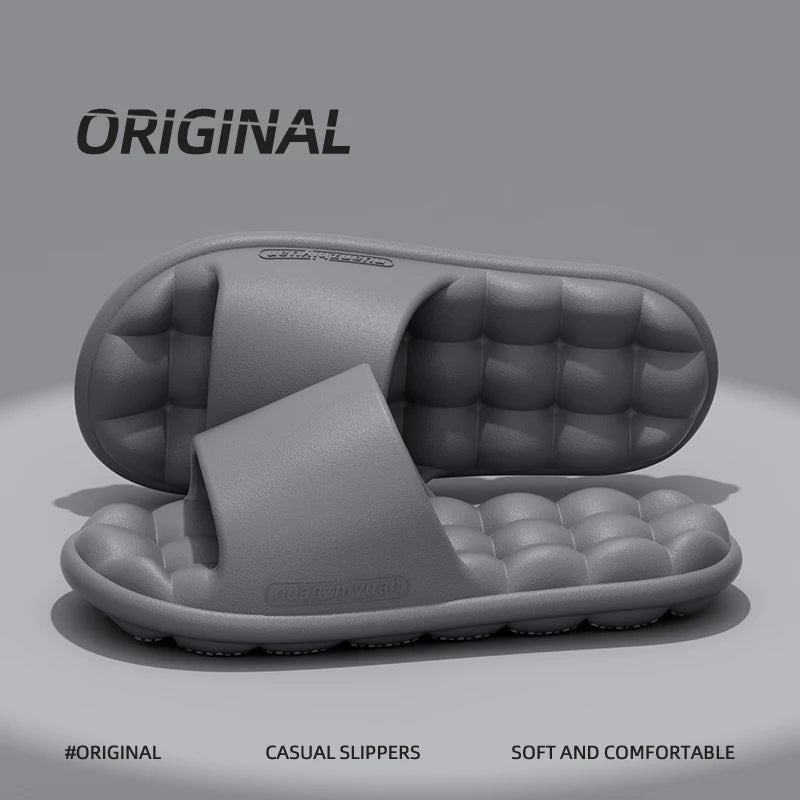Zapatillas de verano antideslizantes de EVA para hombre y mujer, sandalias ligeras y acogedoras para el baño, zapatos para el hogar suaves para interiores, Unisex