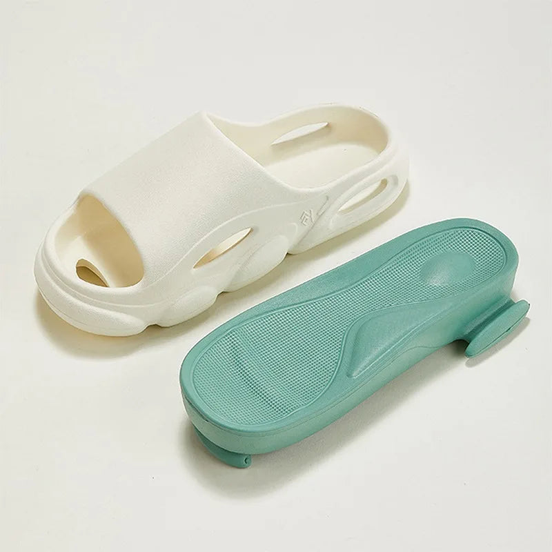Shevalues, sandalias de verano para hombre, sandalias de plataforma de casa de nube suave a la moda, zapatos de playa antideslizantes para exteriores Unisex, zapatillas de baño para hombre