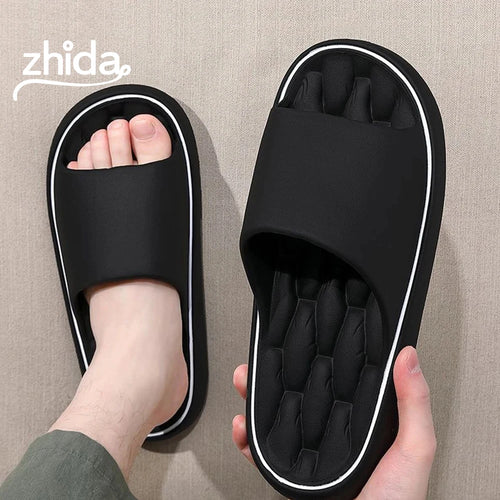 ZHIDA Zapatillas suaves súper ligeras Diapositivas simples de moda Zapatos elásticos EVA Zapatillas coloridas en la puerta Chanclas de baño