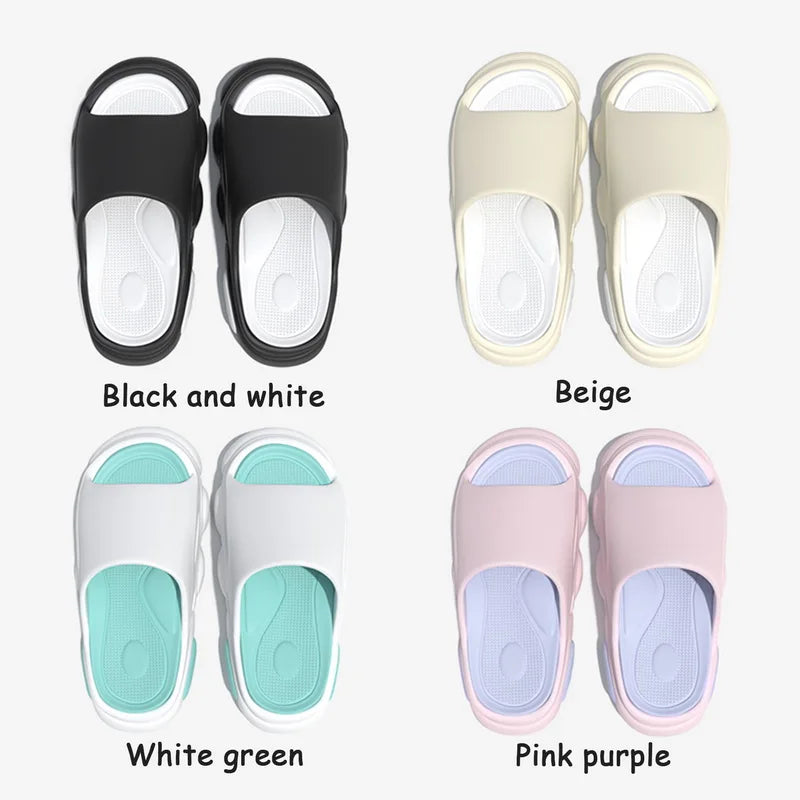 Shevalues, sandalias de verano para hombre, sandalias de plataforma de casa de nube suave a la moda, zapatos de playa antideslizantes para exteriores Unisex, zapatillas de baño para hombre