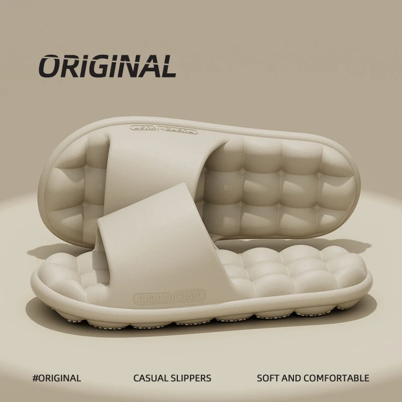 Zapatillas de verano antideslizantes de EVA para hombre y mujer, sandalias ligeras y acogedoras para el baño, zapatos para el hogar suaves para interiores, Unisex