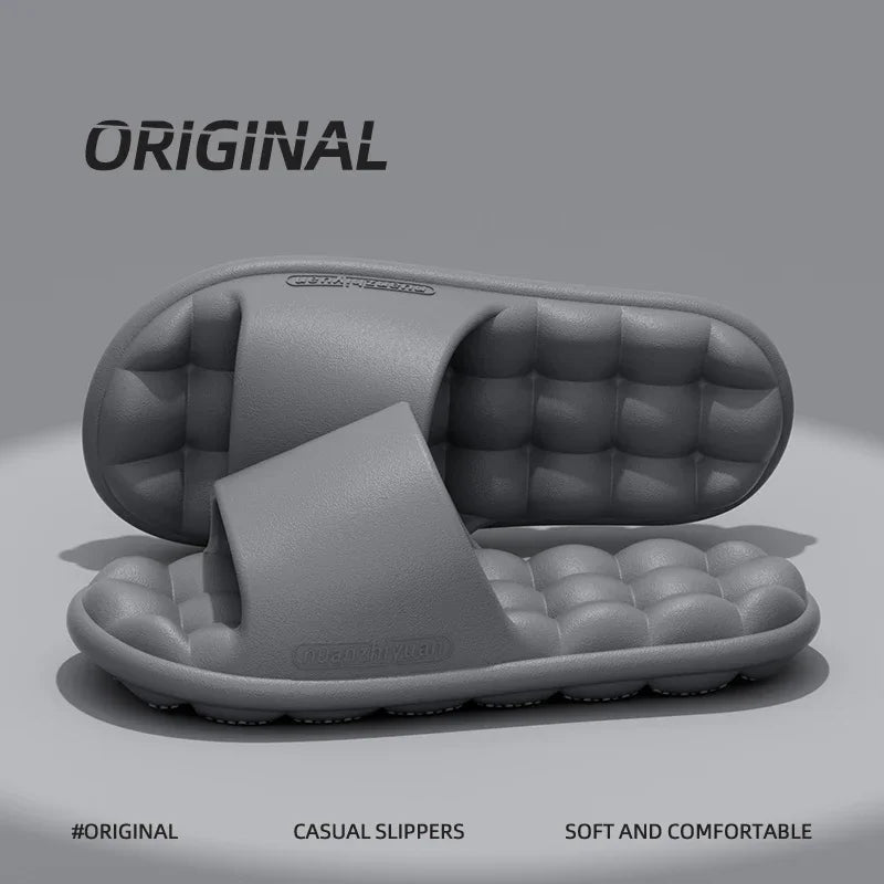 Zapatillas de verano antideslizantes de EVA para hombre y mujer, sandalias ligeras y acogedoras para el baño, zapatos para el hogar suaves para interiores, Unisex