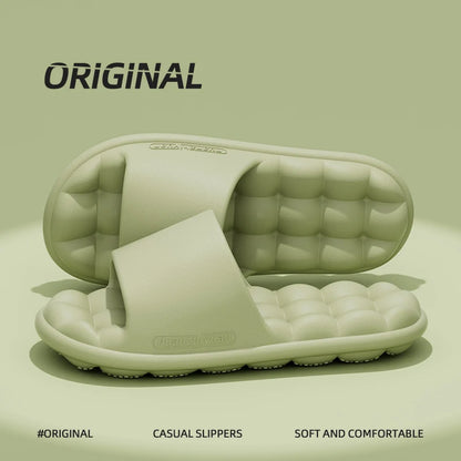 Zapatillas de verano antideslizantes de EVA para hombre y mujer, sandalias ligeras y acogedoras para el baño, zapatos para el hogar suaves para interiores, Unisex