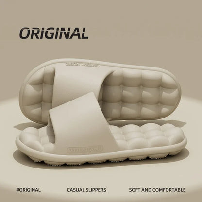 Zapatillas de verano antideslizantes de EVA para hombre y mujer, sandalias ligeras y acogedoras para el baño, zapatos para el hogar suaves para interiores, Unisex
