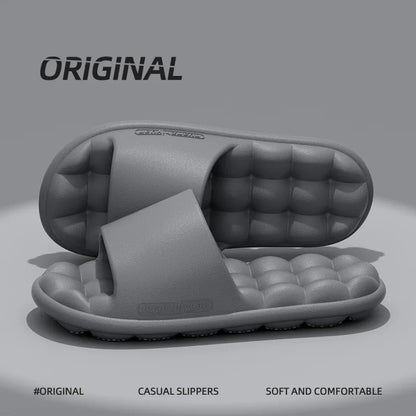 Zapatillas de verano antideslizantes de EVA para hombre y mujer, sandalias ligeras y acogedoras para el baño, zapatos para el hogar suaves para interiores, Unisex